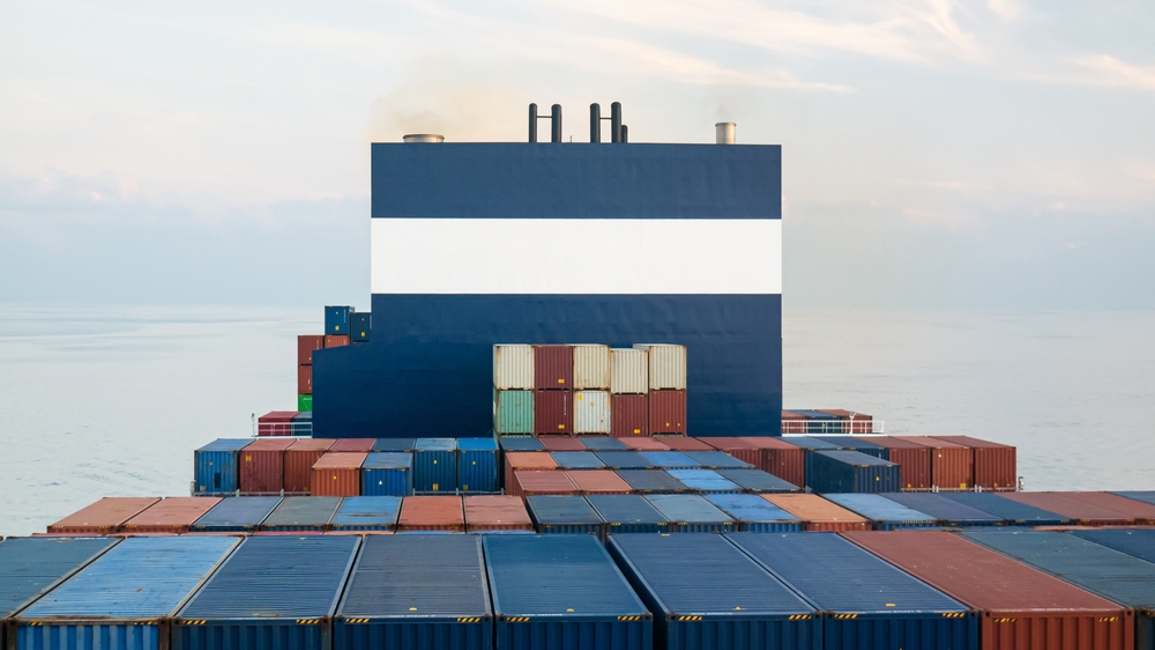 large container ship aft part shutterstock_2324850637